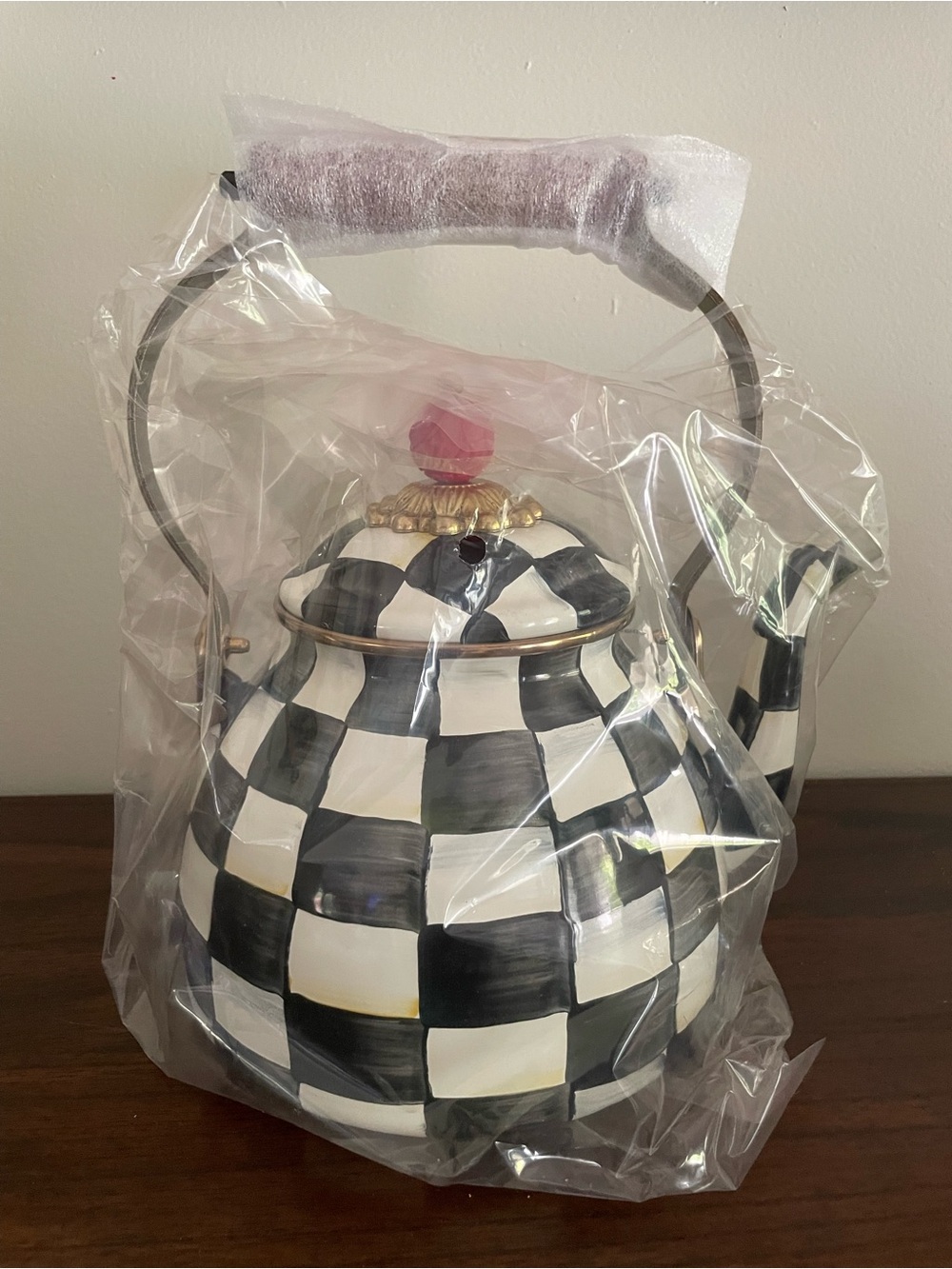MacKenzie-Childs 2 Qt Courtly Check Teakettle Still in original box, never used. - Picture 5 of 5